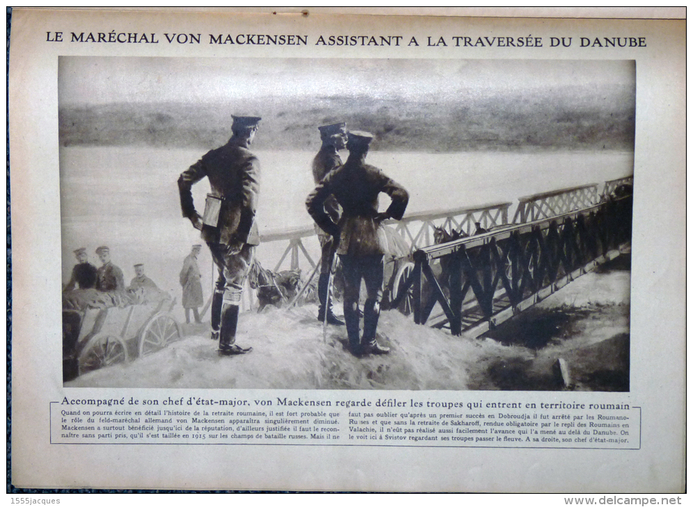 LE MIROIR N° 163 / 07-01-1917 SOUS-MARIN TSAREVITCH HAUDROMONT ATHÈNES WILSON VON MACKENSEN DOBROUDJA BUCAREST SOMME