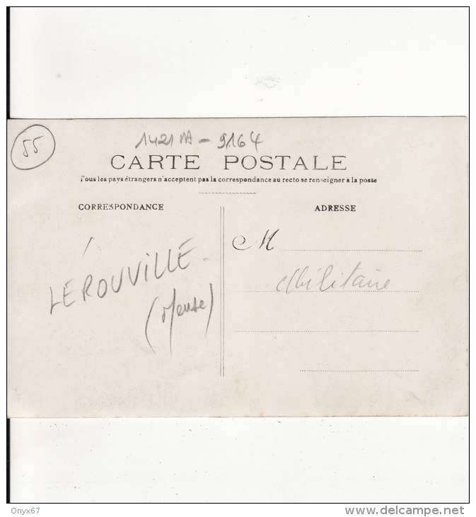 Carte Postale Photo LEROUVILLE (Meuse)  Militaire-Soldat Du 154ème Régiment D'Infanterie-Uniforme-Fusil-Baïonnette- - Lerouville