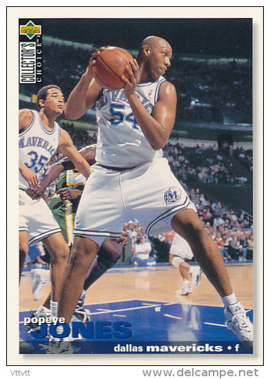 Basket NBA (1995), POPEYE JONES, N° 33, Dallas Mavericks, Upper Deck, Collector's Choice, Trading Cards... - 1990-1999