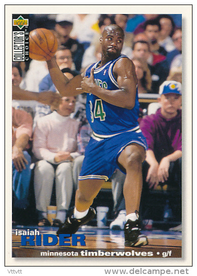 Basket NBA (1995), ISAIAH RIDER, N° 94, Minnesota Timberwolves, Upper Deck, Collector's Choice, Trading Cards... - 1990-1999