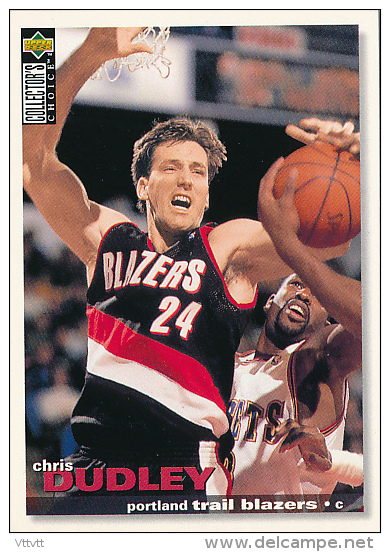 Basket NBA (1995), CHRIS DUDLEY, N° 130, Portland Trail Blazers, Upper Deck, Collector's Choice, Trading Cards... - 1990-1999