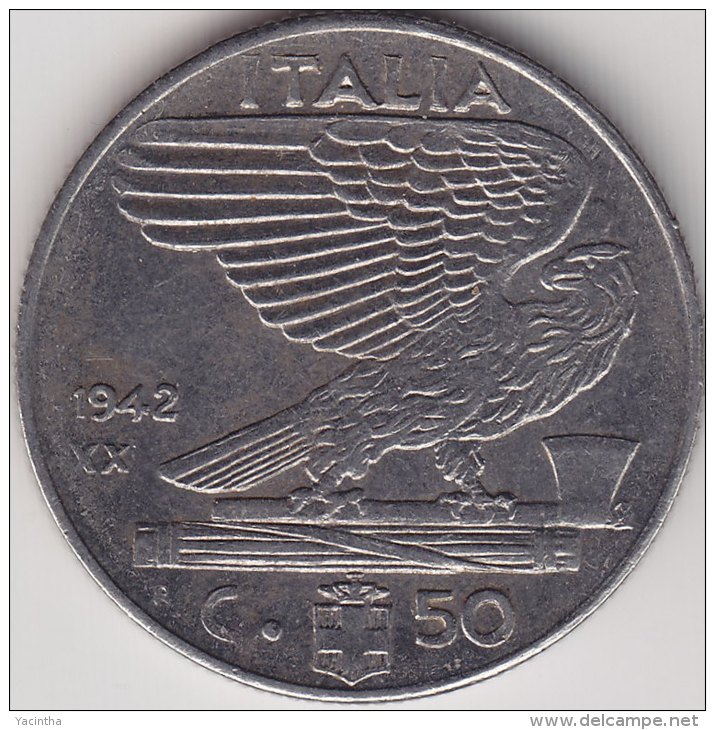 @Y@   Italië  50  Cent  1942   (2383) - 5 Liras