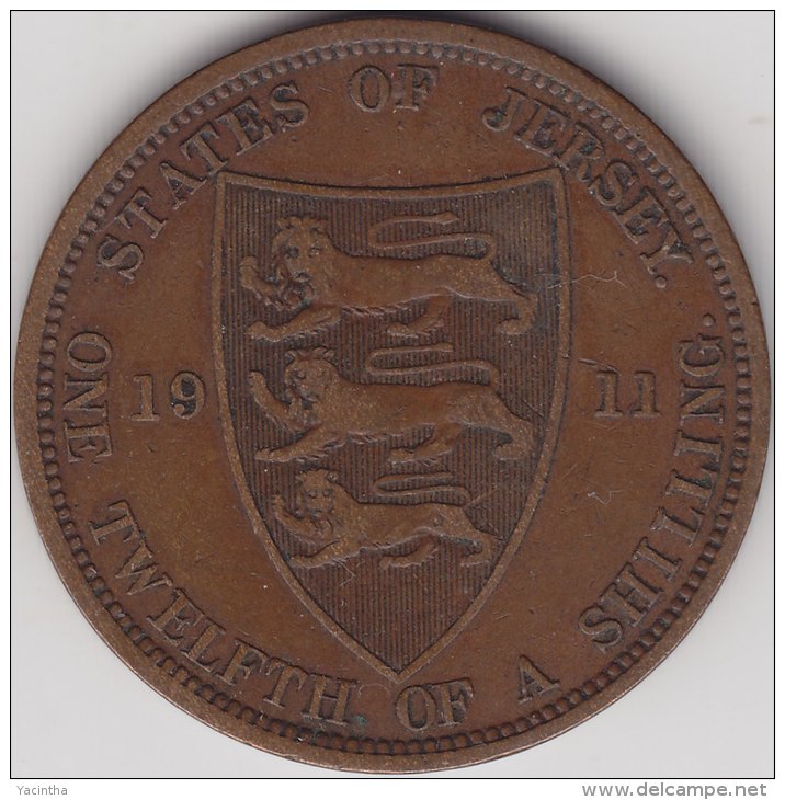 @Y@   Jersey    1 / 12 Shilling 1911 ( 2375 ) - Jersey