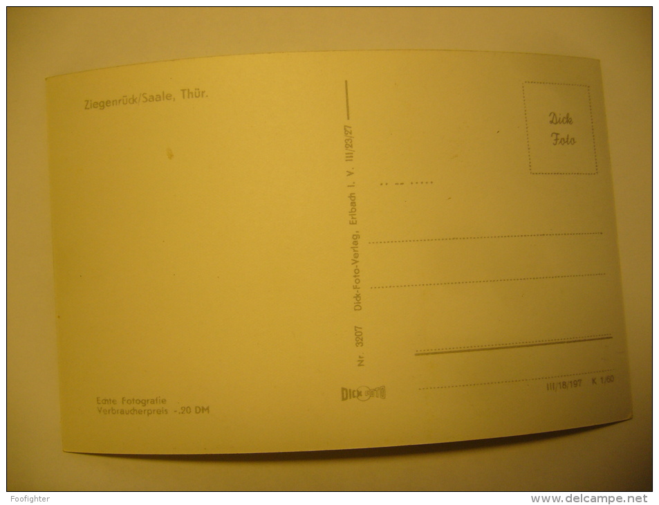 Germany: Ziegenrück - Saale, Thür. - General View, 1960's Unused, Small Format - Ziegenrück