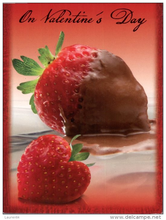 (602) St Valentin - Strawberries Dipped In Chocolate - Valentinstag
