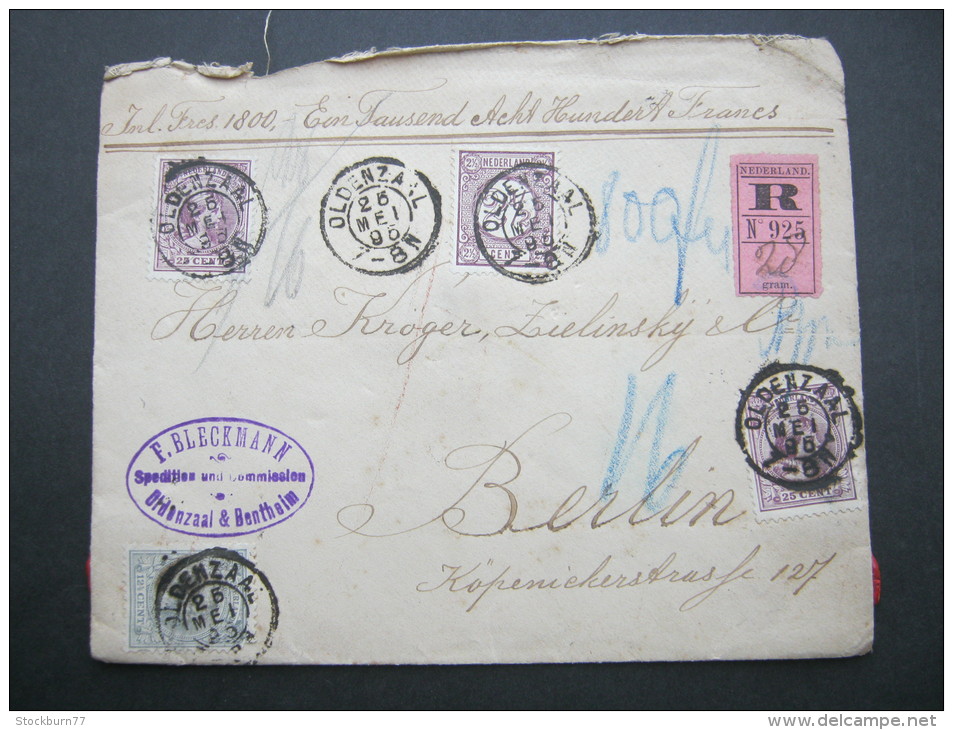 1895, Einschreiben  Wertbrief Nach Berlin - Brieven En Documenten