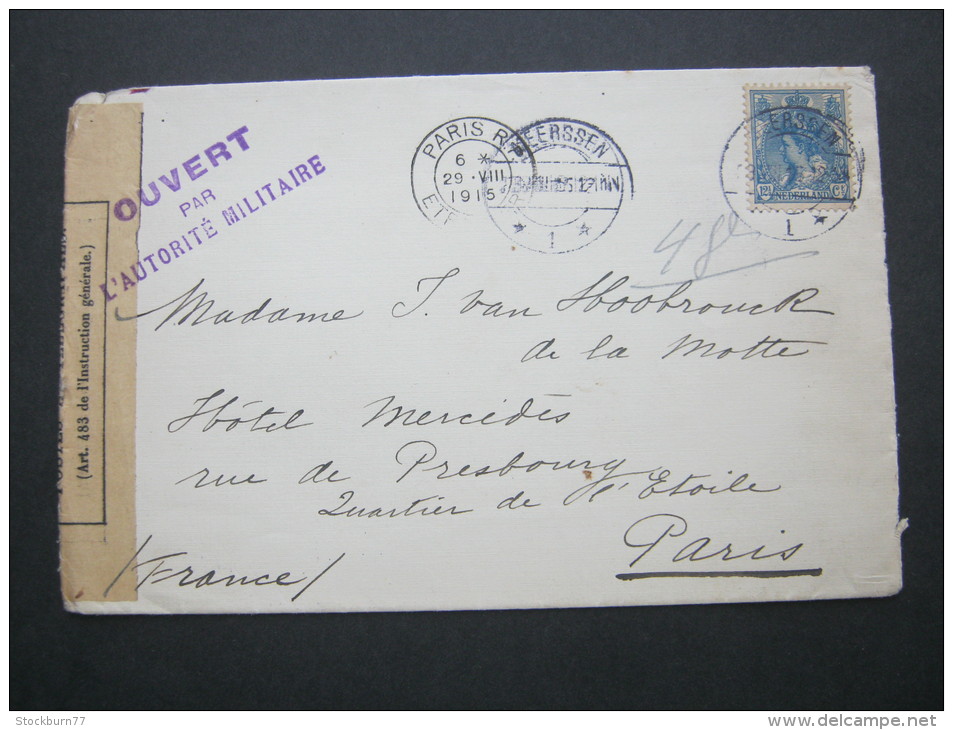 1915, Zensurbrief - Lettres & Documents