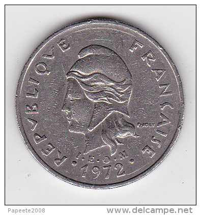 Nouvelle Calédonie - Pièce De 20 FCFP / 1972 - Nieuw-Caledonië