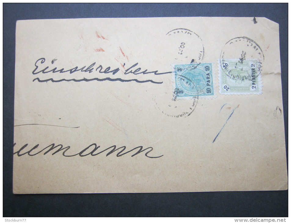 1894, Briefteil Mit Hoher Frankatur - Oostenrijkse Levant