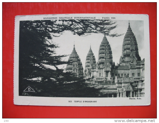 EXPOSITION COLONIALE PARIS 1931-Temple D"Angkor Vat - Cambodge