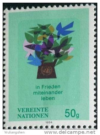 UN0084 UN Vienna 1994 Emblem And The Dove Of Peace 1v MNH - Sonstige & Ohne Zuordnung