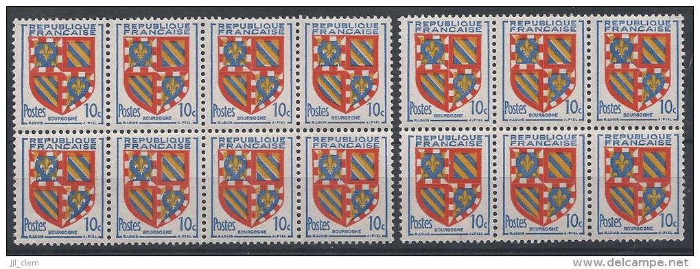 France N° 834 ** Neuf ( Bloc X8 + Bloc X6 ) - 1941-66 Coat Of Arms And Heraldry