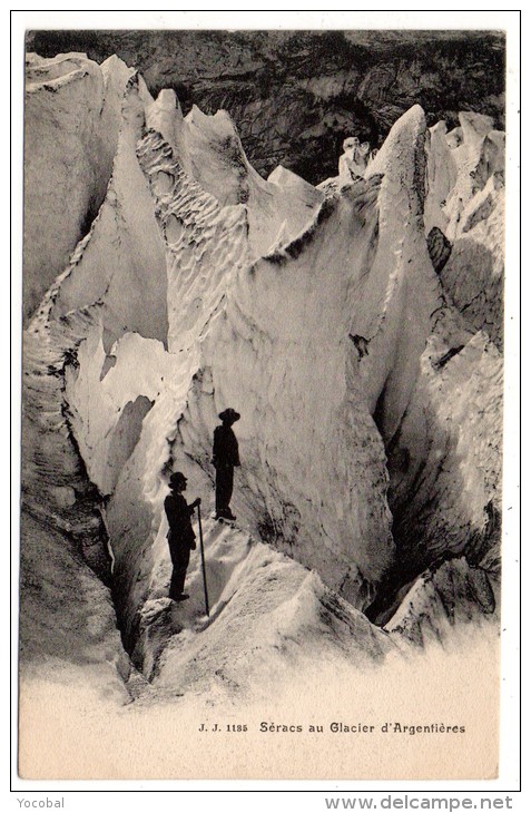 CP, Séracs Au Glacier D'Argentières, Dos Simple, Vierge, Ed : Jullien Frères - Mountaineering, Alpinism