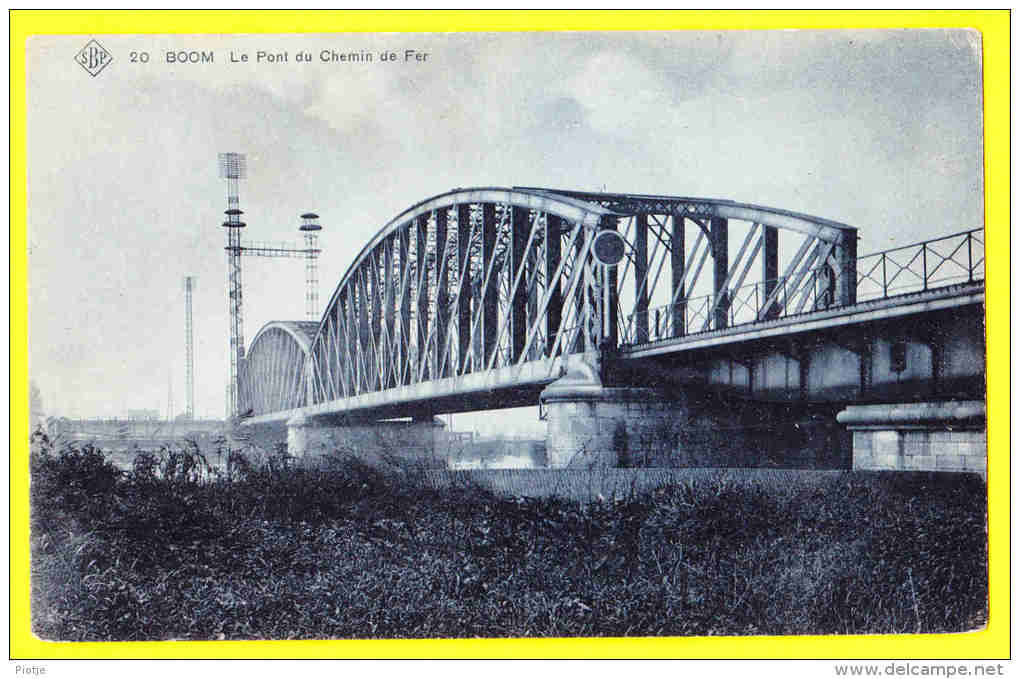 * Boom (Antwerpen - Anvers) * (SBP, Nr 20) Le Pont Du Chemin De Fer, Train, Canal, Schelde, Brug, Bridge, CPA, Rare - Boom