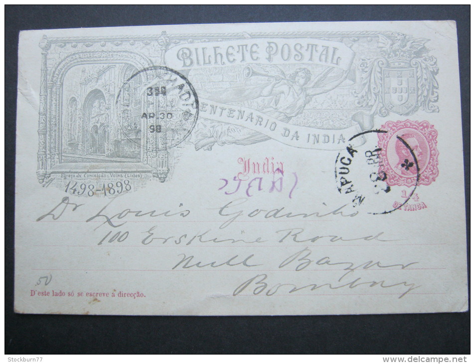 1898,, Carte  Postal  A   Bombay - Portuguese India