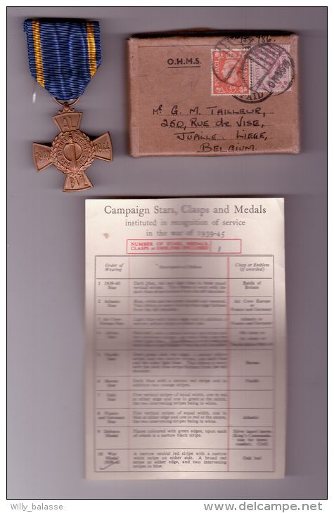 Boîte Affr. 6D1/2 De LONDON Avec Médaille ARMEE DE LA LIBERATION 1940/1944 AL/BVL RR - WW II (Covers & Documents)