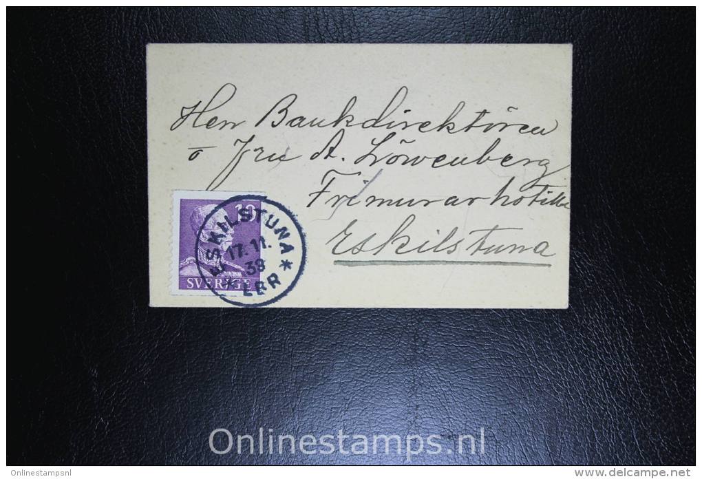 Sweden: 1939 Cover Eskilstuna Local, 3 Sides Perforated, Small 10, Mi 256 Dr, , Fa 269 B - Brieven En Documenten