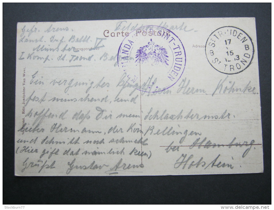 1915, St.TRUIDEN - St.Trond,  Kommandantur, Carte Militaire - Army: German