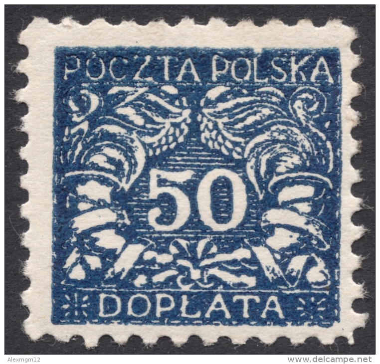 Poland, 50 H. 1919, Sc # J28, Mi # 19, MH - Postage Due