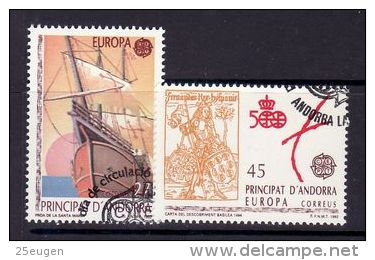 SPANISH ANDORRA 1992  EUROPA CEPT   USED  /zx/ - 1992