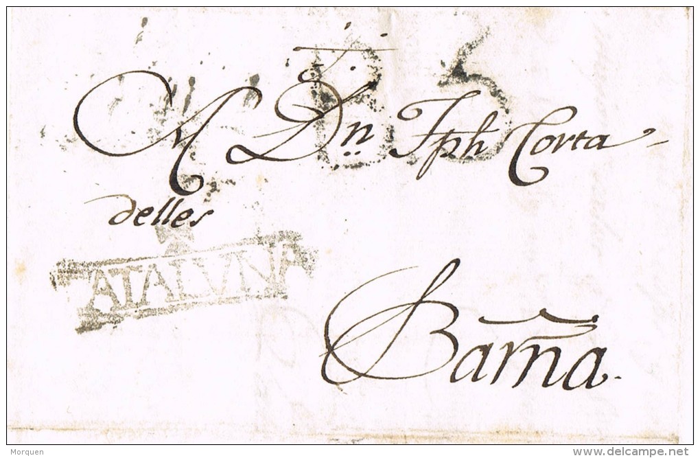 5660. Carta Entera Pre Filatelica ISONA (Lerida) 1801 - ...-1850 Préphilatélie