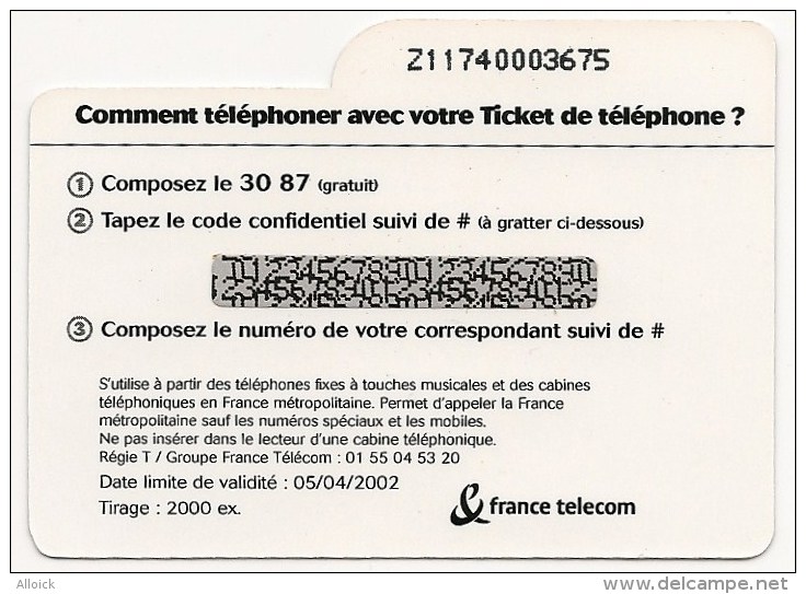 Tickets PR103  à  PR106  -  NEUFS   -    La Côte En Poche  -  Atout Collection  -   Echantillons 3mn  -   RARE - FT