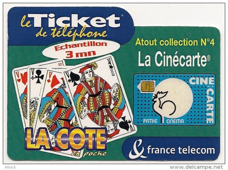 Tickets PR103  à  PR106  -  NEUFS   -    La Côte en Poche  -  Atout Collection  -   Echantillons 3mn  -   RARE