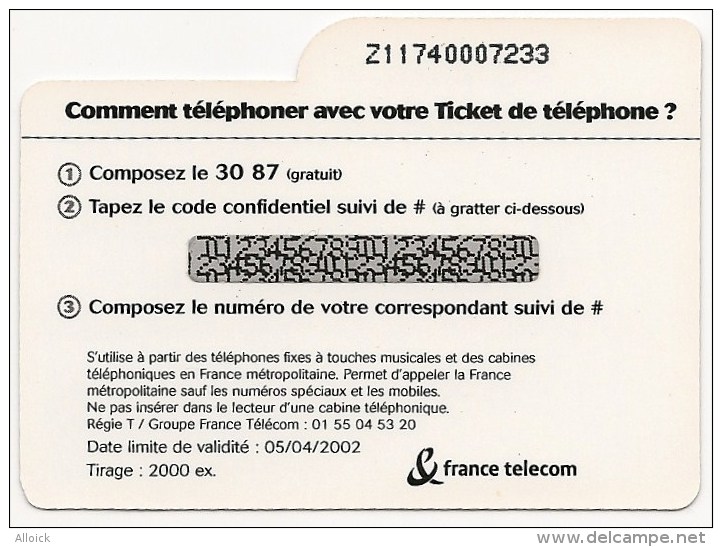 Tickets PR103  à  PR106  -  NEUFS   -    La Côte en Poche  -  Atout Collection  -   Echantillons 3mn  -   RARE