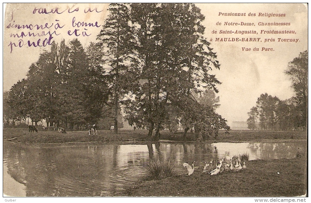 Maulde Barry Pres De Tournay Vue Du Parc 1912 - Tournai