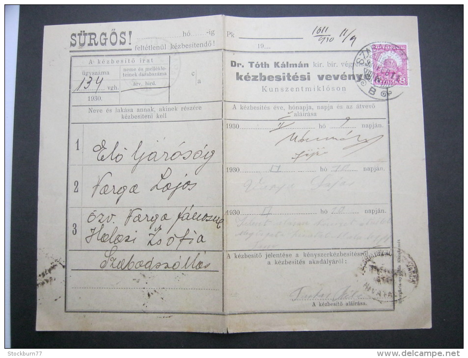 1910, Frankiertes Formular - Lettres & Documents
