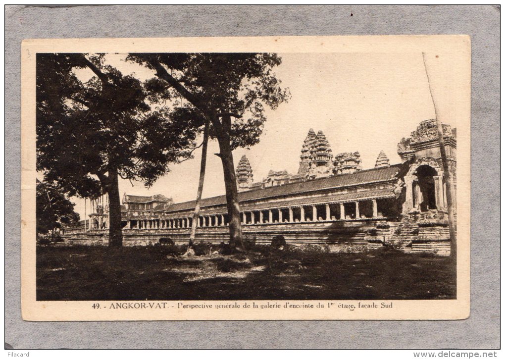 43713    Cambogia,   Angkor-Vat  -  Perspective  Generale  De La  Galerie  D"enceinte Du  1er  Etage - Facade  Sud,  NV - Camboya