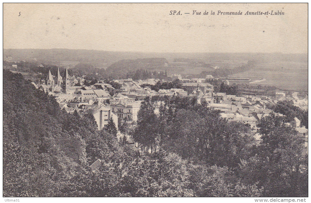 CPA SPA VUE DE LA PROMENADE ANNETTE ET LUBIN 1907 - Spa