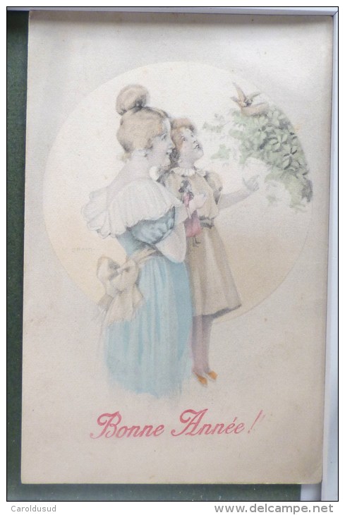 Cpa Litho Couleur Illustrateur BRAUN ASW A.S.W. 606 SERIE ENVIE D ETE Femme Enfant Nid Poupee - Braun, W.