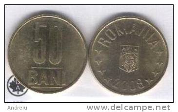 2008 Romania Roumanie Rumanien 50 Bani 1 Pcs. Uncirculated Current Issue Coat Of Arms - Rumänien