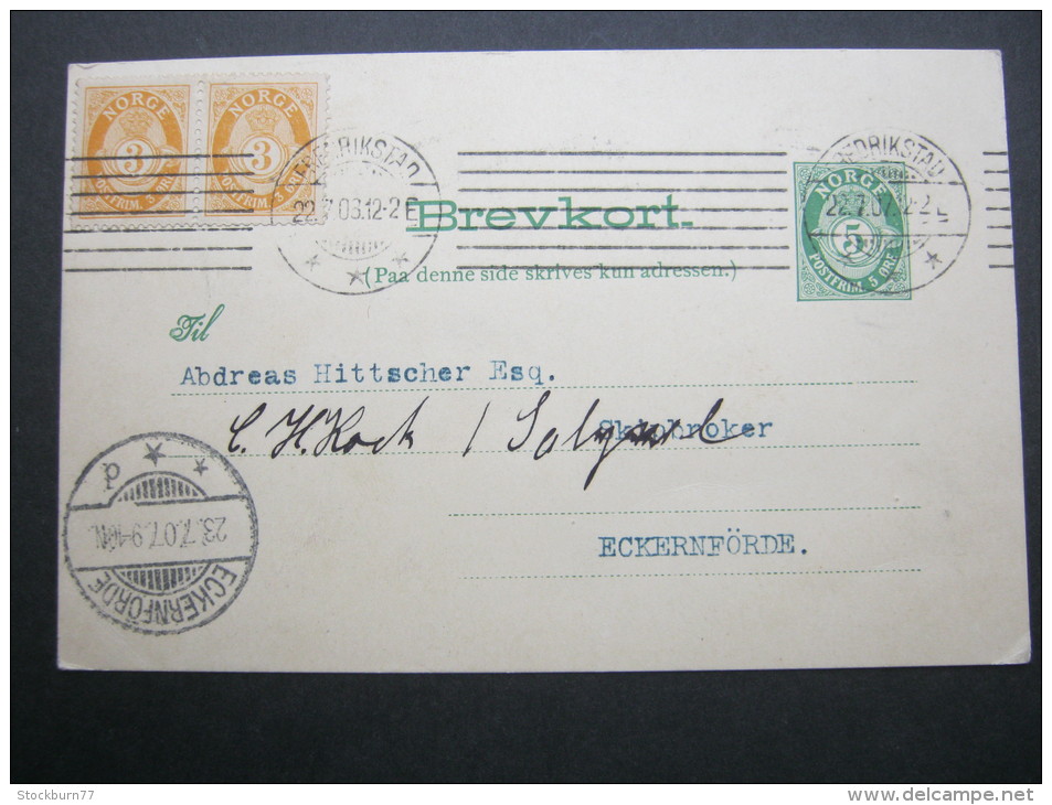 1907, Maschinenstempel L Auf Ganzsache - Lettres & Documents