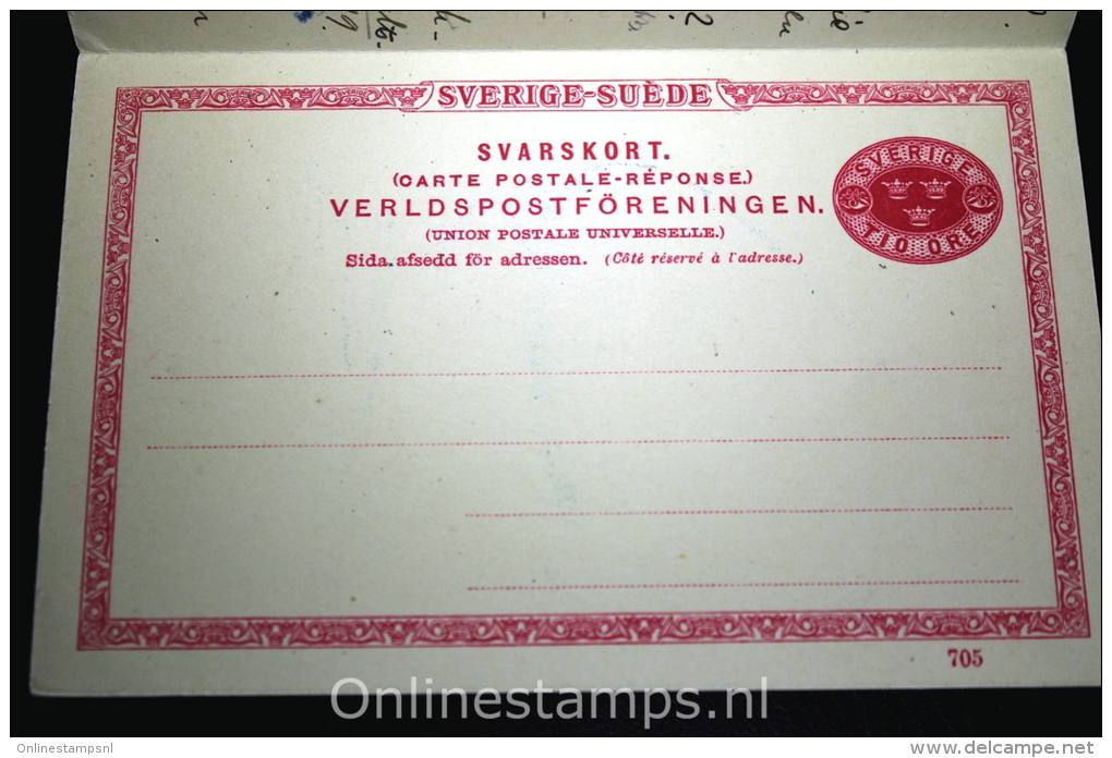 Sweden Postcard Mi Nr P 27 Svaret Betaldt Used Complete Set - Postwaardestukken