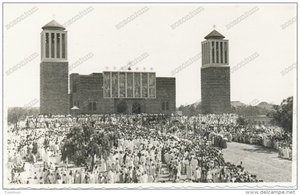 ETHIOPIA - ASMARA, COPTIC CHURCH,  LA CHIESA COPTA,old   Postcard - Ethiopia