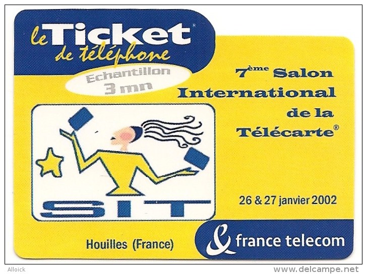 Ticket PR134   -   NEUF  -   SIT  2002   -   échantillon 3mn  -  SPECIMEN - Tickets FT