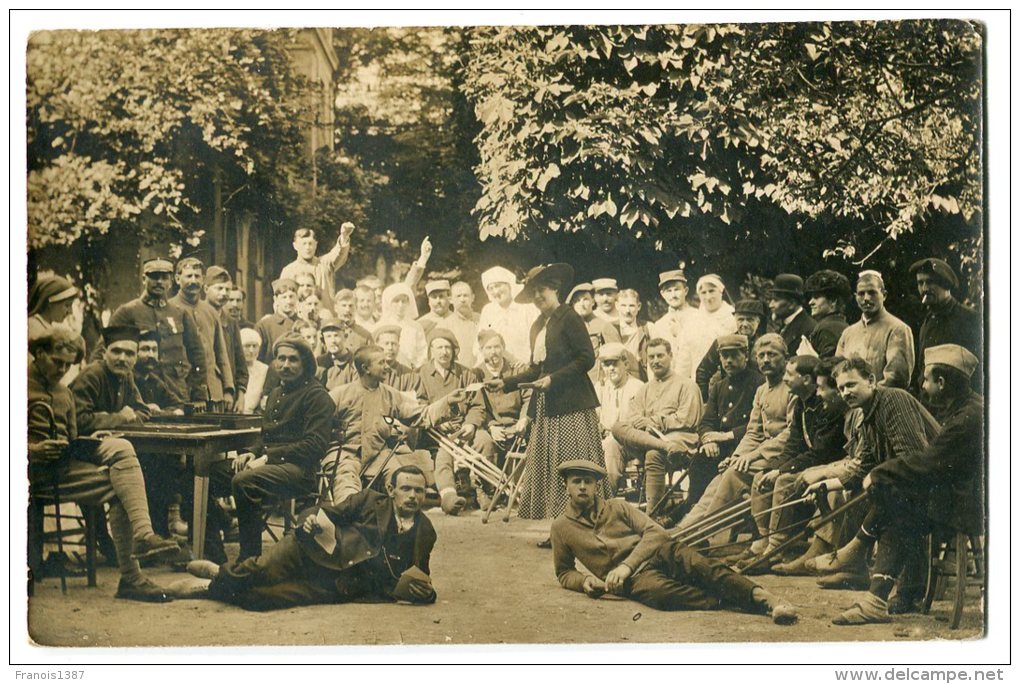 Ref 191 - CARTE-PHOTO - Oblitération Militaire UNION DES FEMMES DE FRANCE - RUE DE LA REPUBLIQUE Scans - Guerra Del 1914-18