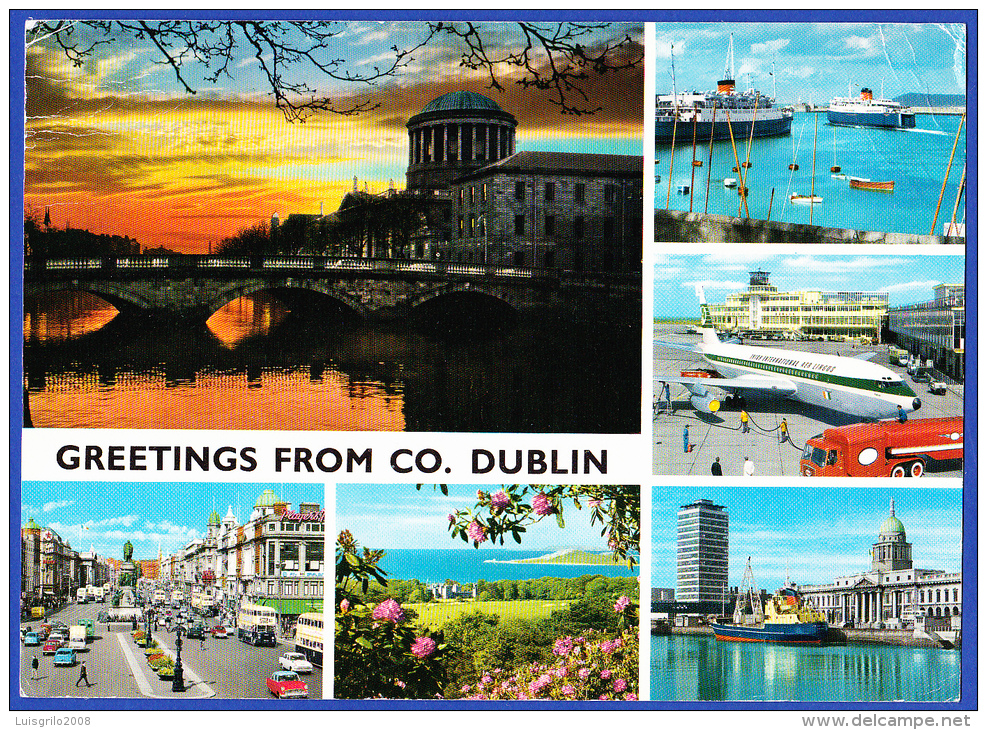 CARTE POSTALE GREETINGS FROM CO. DUBLIN -- CACHET - 10.12.1978 - Storia Postale