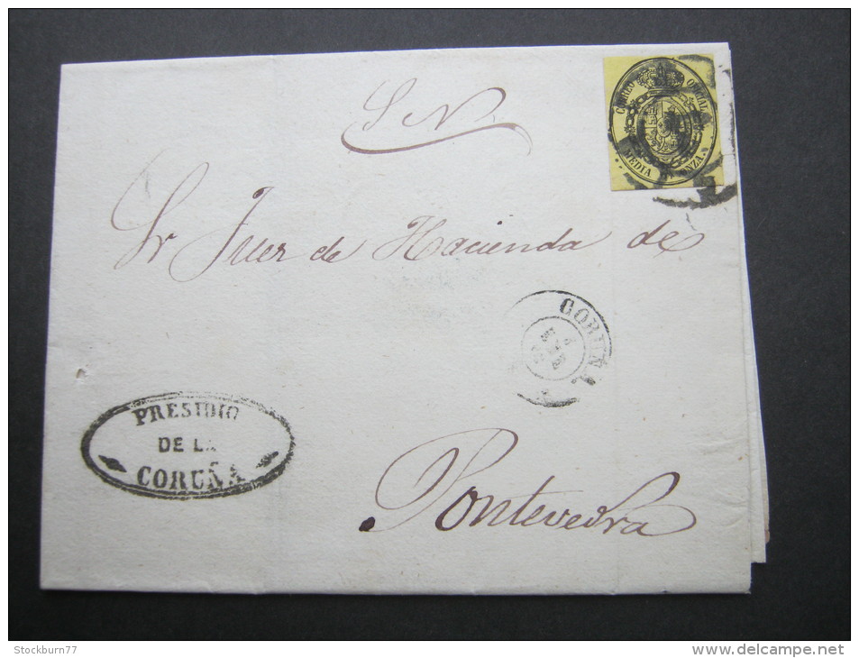 1863, Brief Aus CORUNA - Lettres & Documents