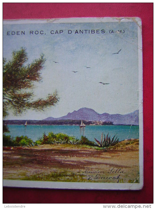 CPA  ILLUSTRATION  06  EDEN ROC  CAP D'ANTIBES   A MONSIEUR SELLA V DUCROT  NON VOYAGEE - Cap D'Antibes - La Garoupe