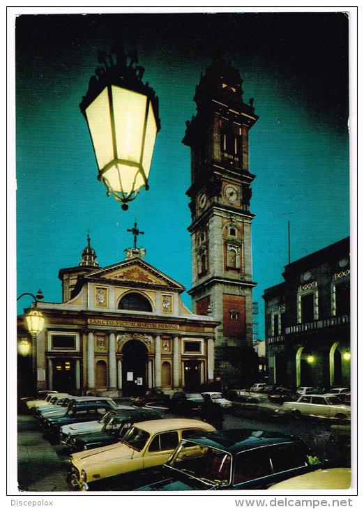 M505 Varese - Piazza San Vittore - Auto Cars Voitures - Notturno Notte Night Nuit Nacht Noche / Viaggiata 1966 - Varese