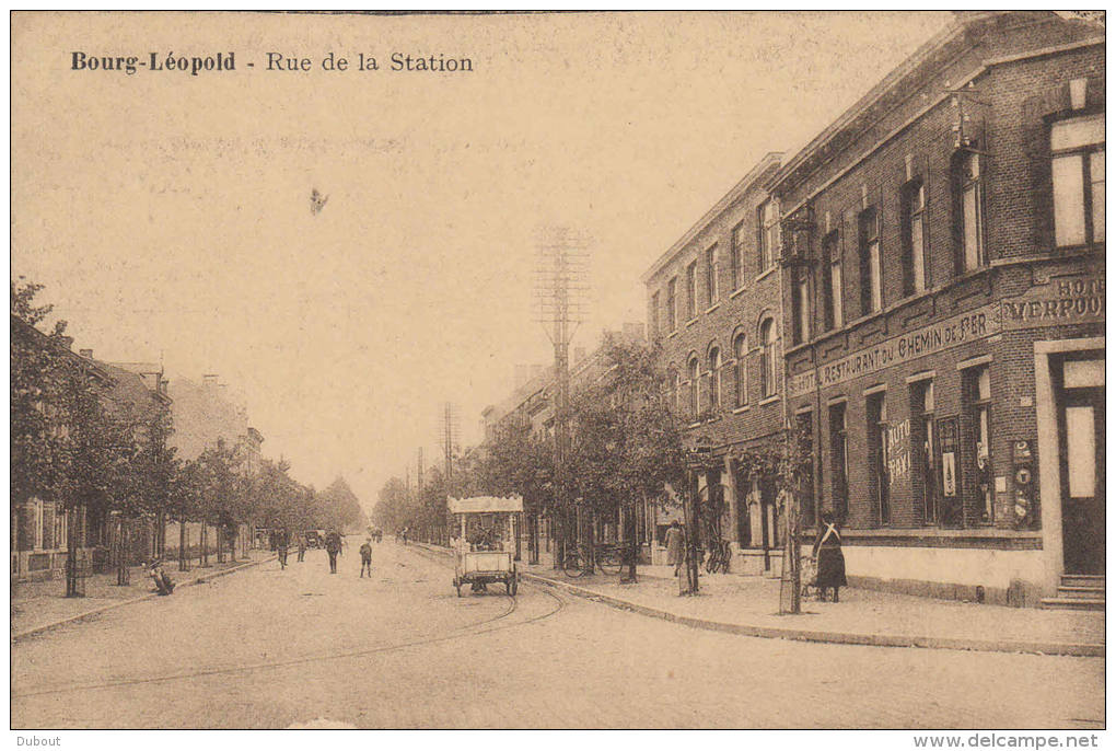 LEOPOLDSBURG : Rue De La Station  -tramsporen- Ijskarretje (Z52) - Leopoldsburg