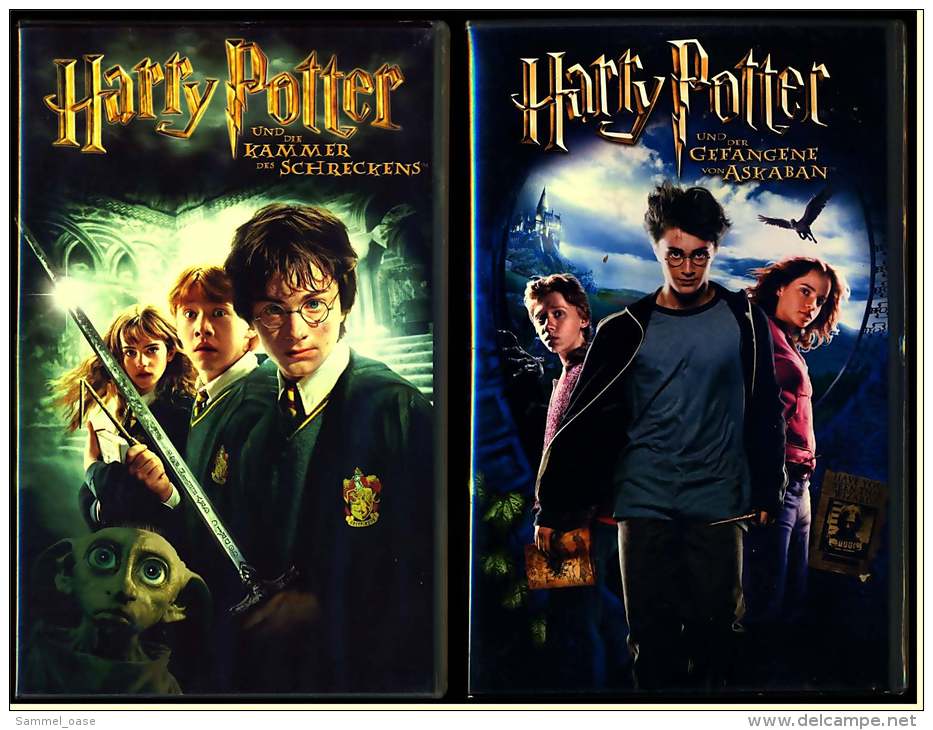 2 X VHS Video  - Videocasetten  -  Harry Potter Und Der Gefangene Von Askaban - Die Kammer Des Schreckens - Fantascienza E Fanstasy