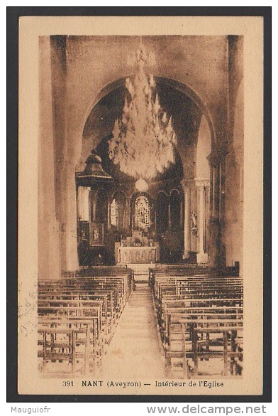 DF / 12 AVEYRON / NANT / INTERIEUR DE L' EGLISE / CIRCULÉE EN 1940 - Altri & Non Classificati