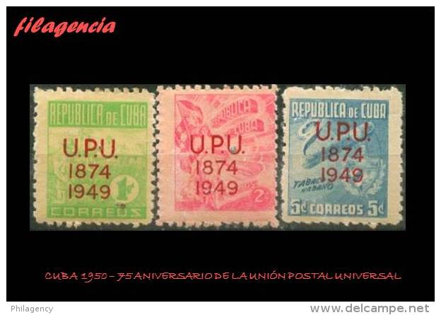 CUBA MINT. 1950-04 75 ANIVERSARIO DE LA UNIÓN POSTAL UNIVERSAL - Unused Stamps