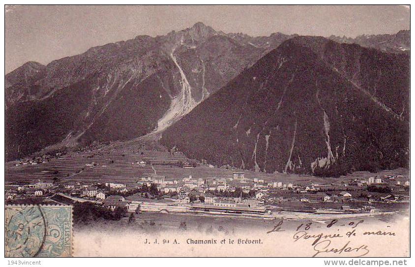 C 9527 - CHAMONIX Et Le Brévent - 73 - Belle CPA   - 1905 - - Chamoux Sur Gelon