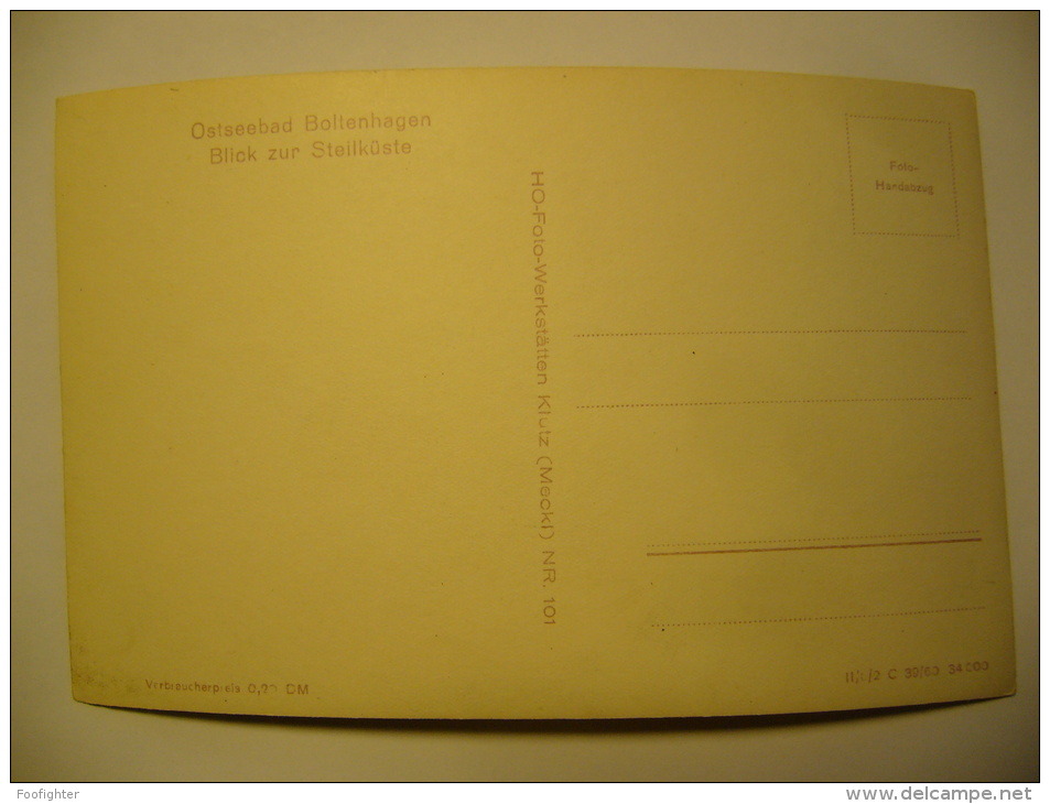 Germany: Ostseebad Boltenhagen - Blick Zur Steilküste, 1960's Unused Small Format - Boltenhagen