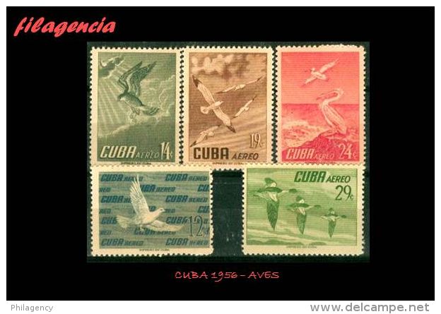 CUBA MINT. 1956-07 FAUNA. AVES. PRIMERA SERIE - Neufs